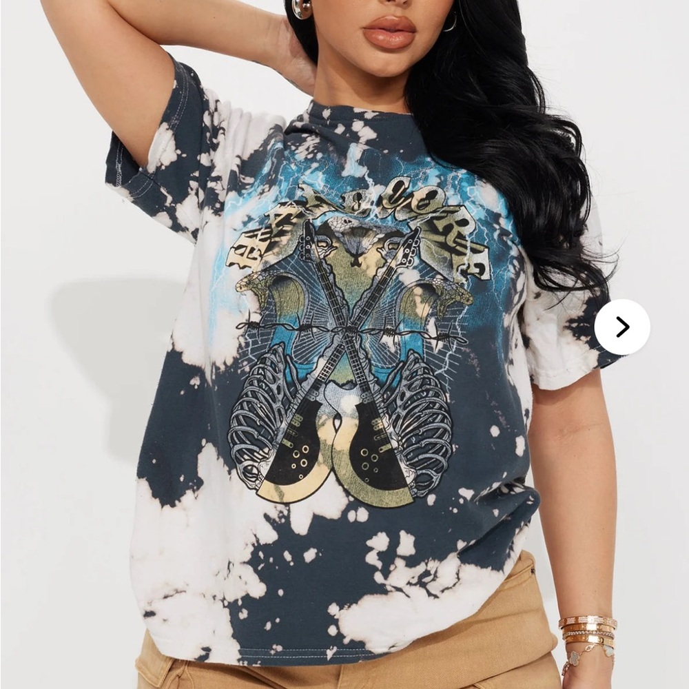 Fashion Nova Hardcore Bleached Tshirt